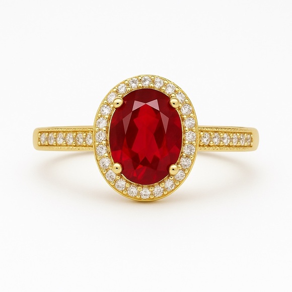 Zara Jewelry - ⚜️ Elegant Gold and Red Gemstone Ring